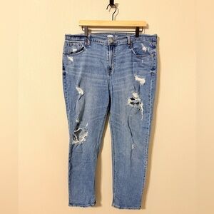 Old Navy Medium Blue Ripped Skinny Jeans